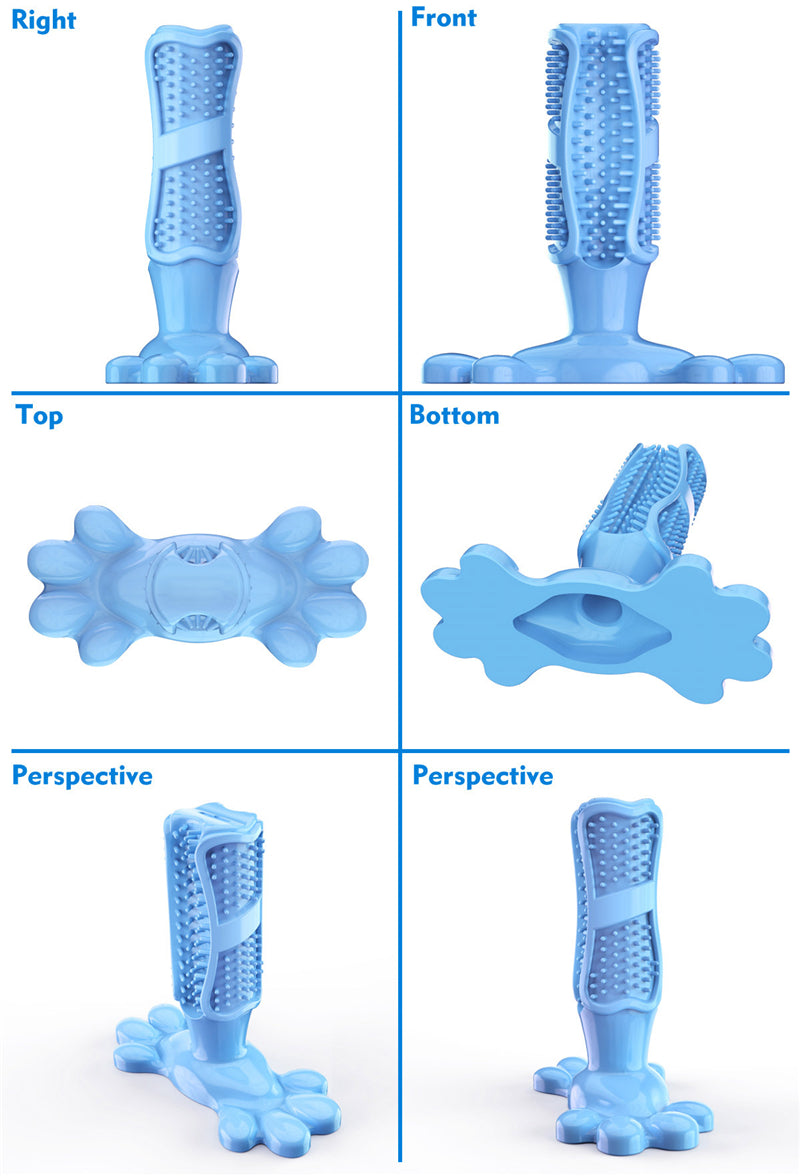 (2-in-1) Dog Effortless Toothbrush ᵀᴹ Rubber Durable Chew for all Breeds of Puppies & Dogs