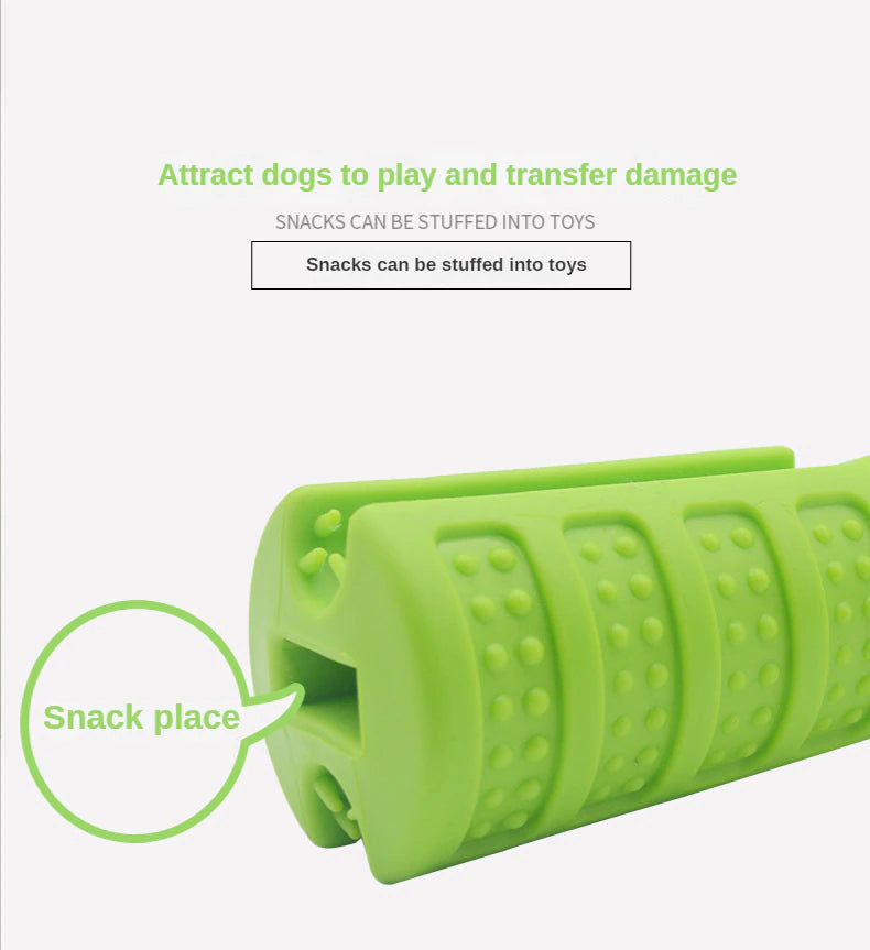 (2-in-1) Dog Effortless Toothbrush ᵀᴹ Rubber Durable Chew for all Breeds of Puppies & Dogs