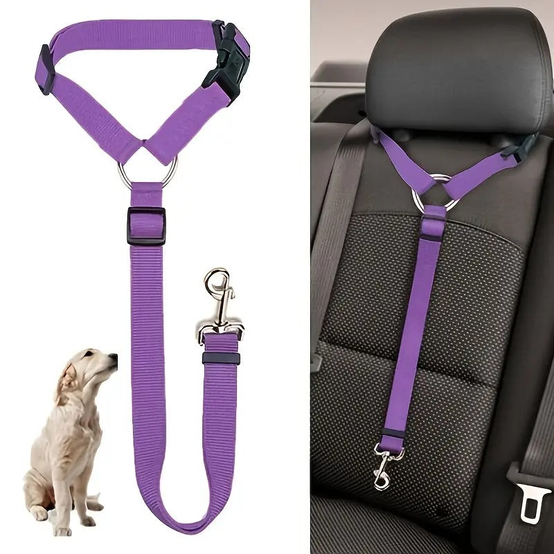 Adjustable 2-in-1 Nylon Dog Lead Leash & Seat Belt (Buy 1 Get 1)
