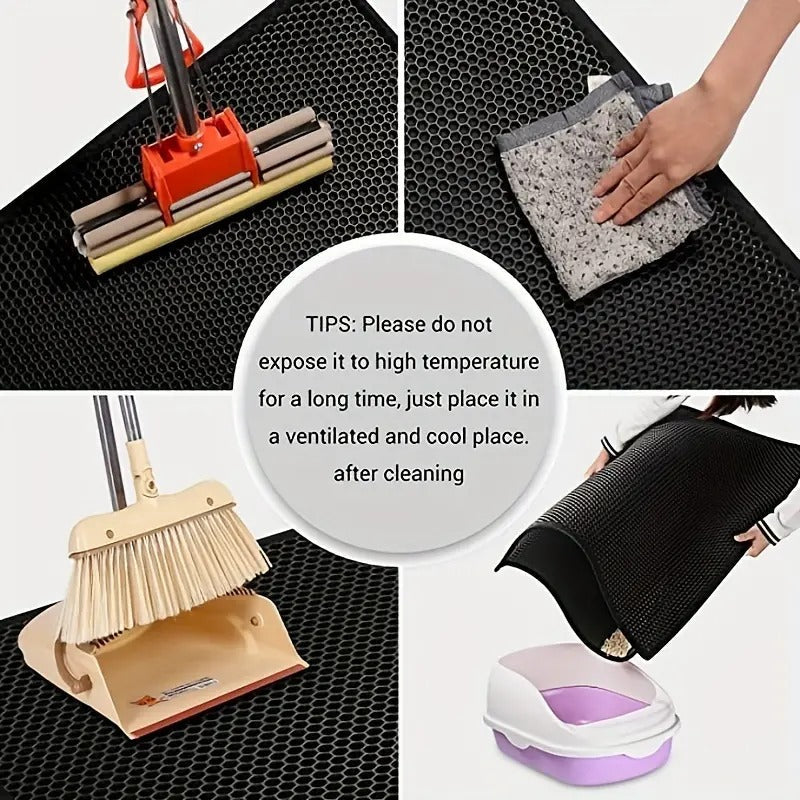 Double-Layer Cat Litter Mat for Indoor Cats!