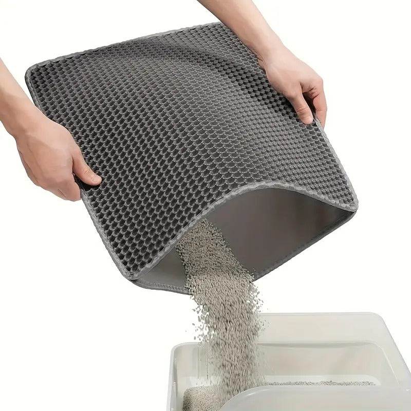 Double-Layer Cat Litter Mat for Indoor Cats!