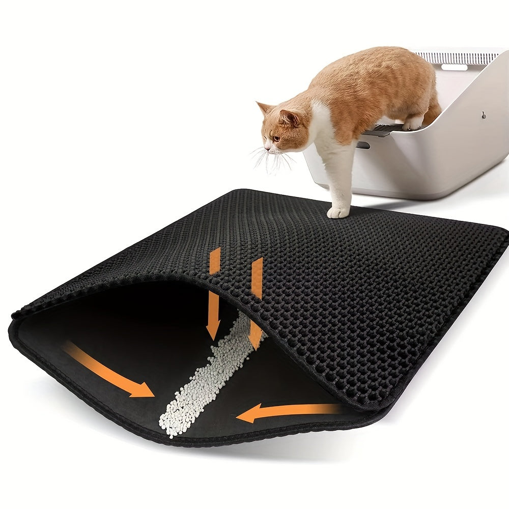 Double-Layer Cat Litter Mat for Indoor Cats!