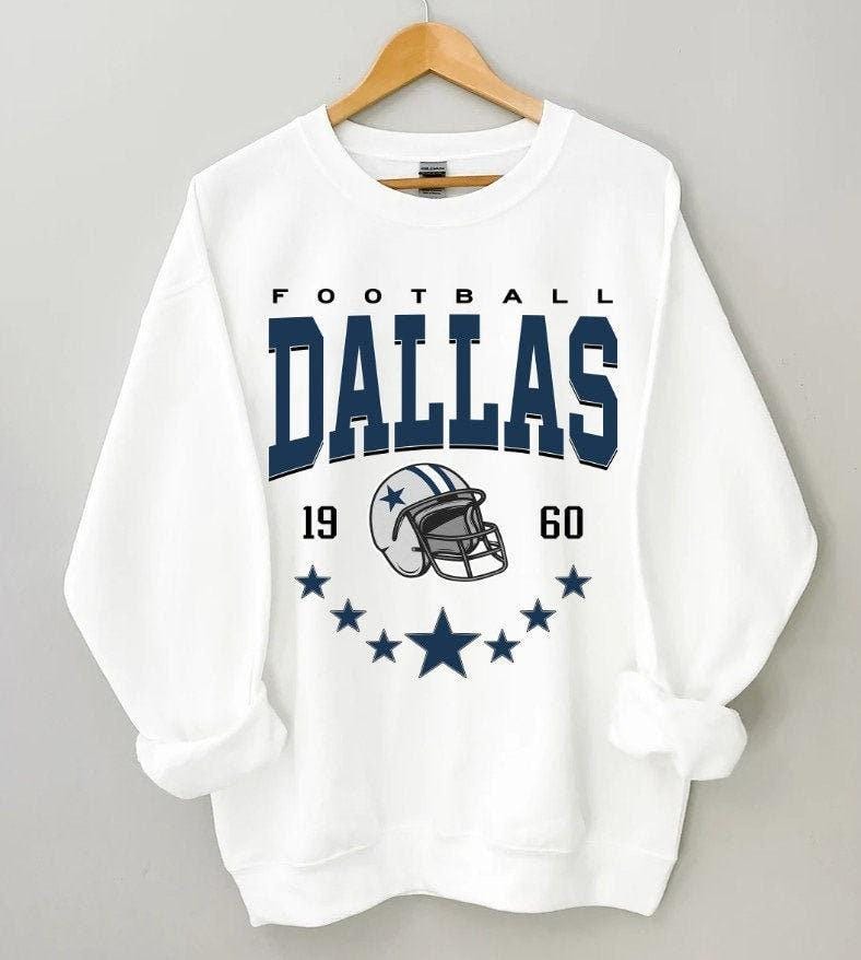 Vintage Dallas Football Sweatshirt, Trendy Dallas Football Fan Gift, Dallas Game Day Shirt, Dallas Shirt, Game Day Shirt.