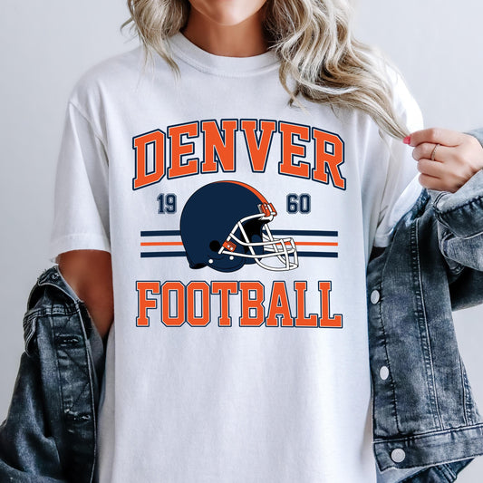 Vintage Denver Football png, Denver Football Sublimination, Denver Football Design